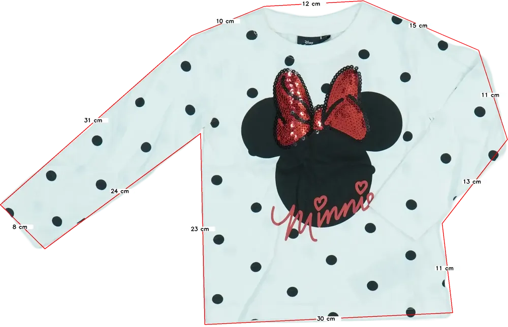 Fehér Disney Hosszú ujjú felső EU 104 / UK 4 év / US 4T/XS