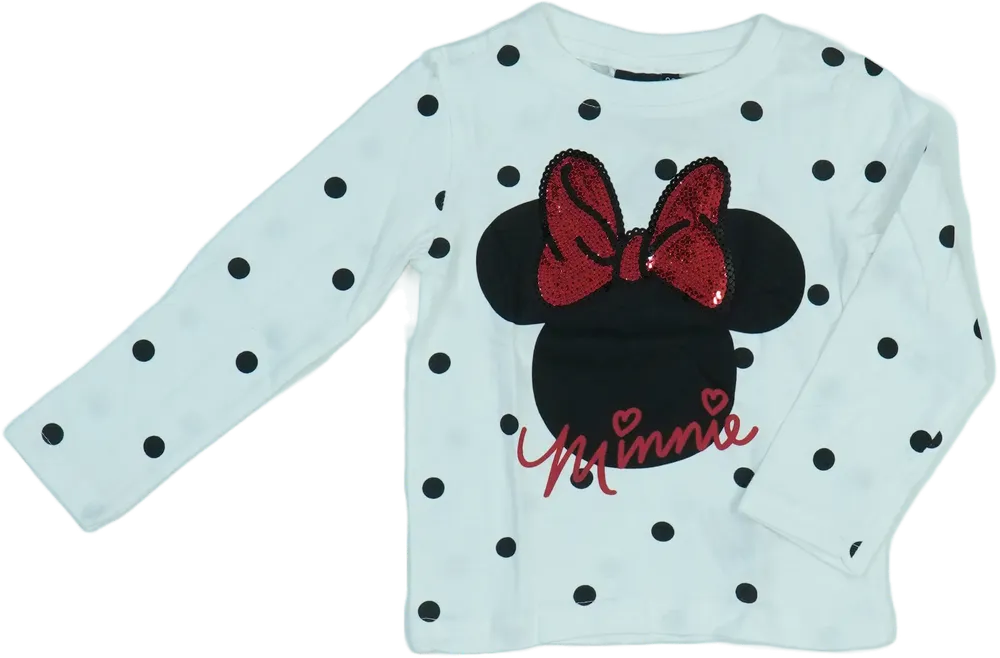 Fehér Disney Hosszú ujjú felső EU 98 / UK 3 év / US 3T