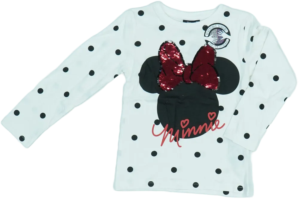 Fehér Disney Hosszú ujjú felső EU 116 / UK 6 év / US 6 év/S