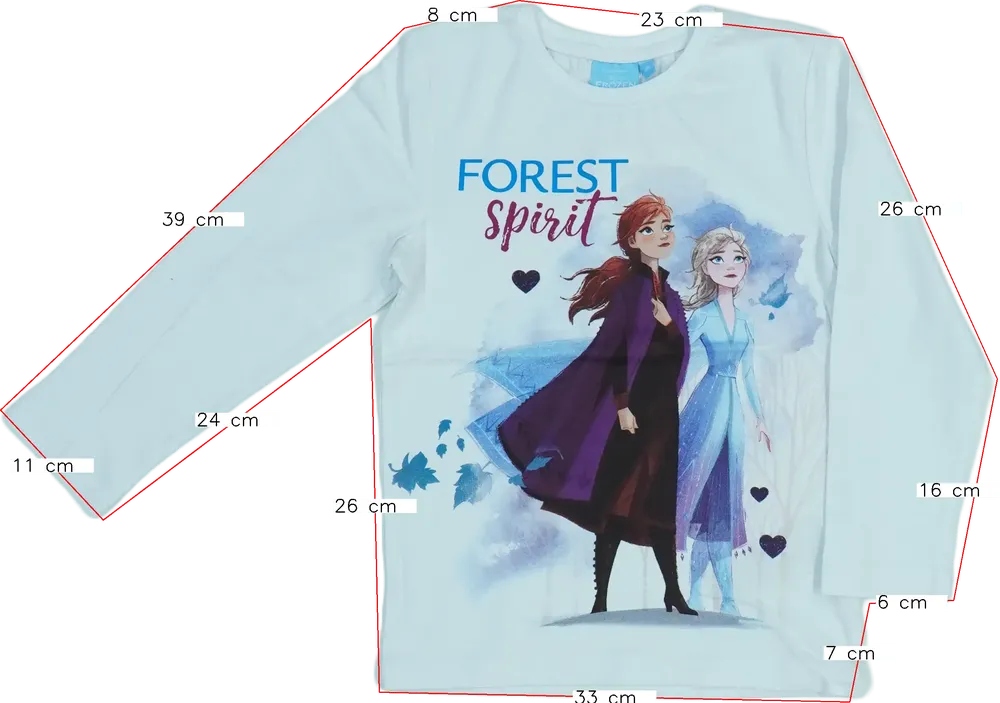 Fehér Disney Hosszú ujjú felső EU 122 / UK 7 év / US 7 év/M