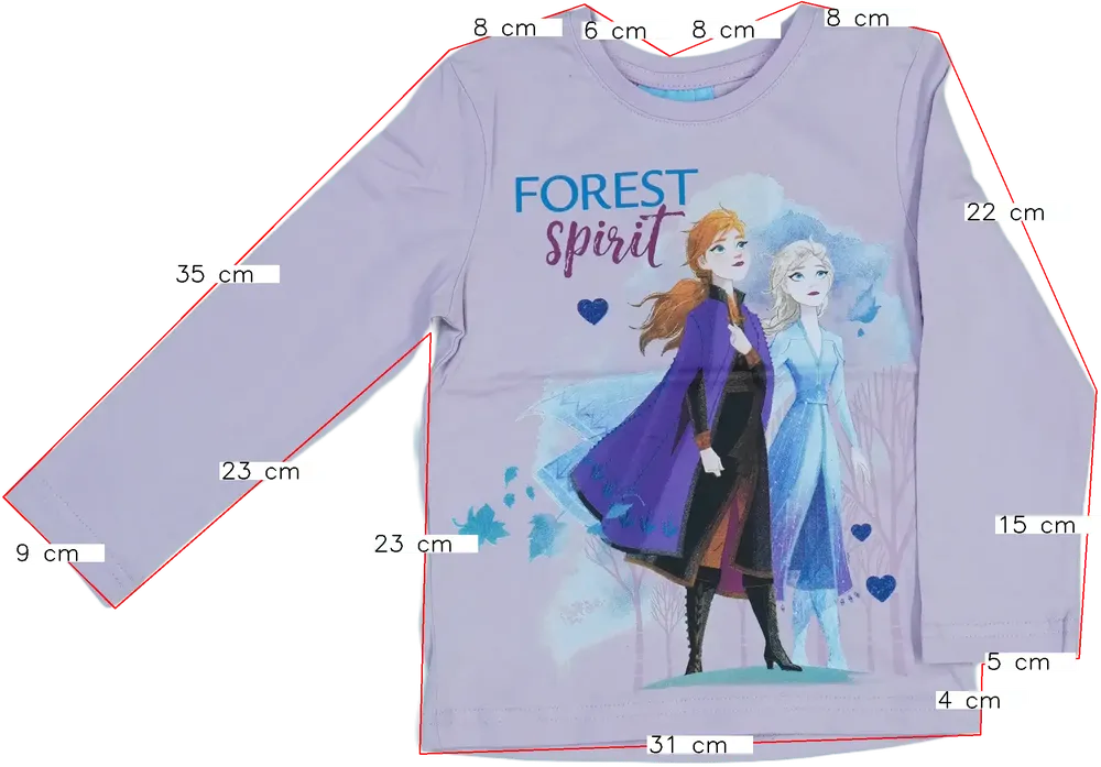 Lila Disney Hosszú ujjú felső EU 104 / UK 4 év / US 4T/XS