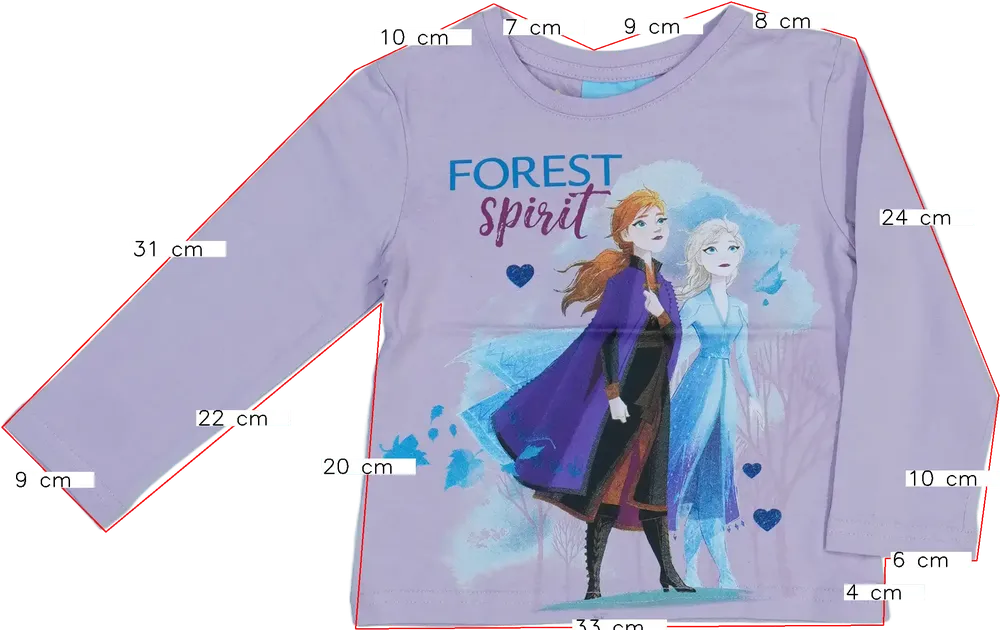 Lila Disney Hosszú ujjú felső EU 98 / UK 3 év / US 3T