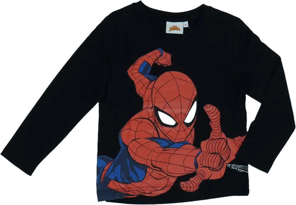 Fekete Marvel Hosszú ujjú felső EU 98 / UK 3 év / US 3T