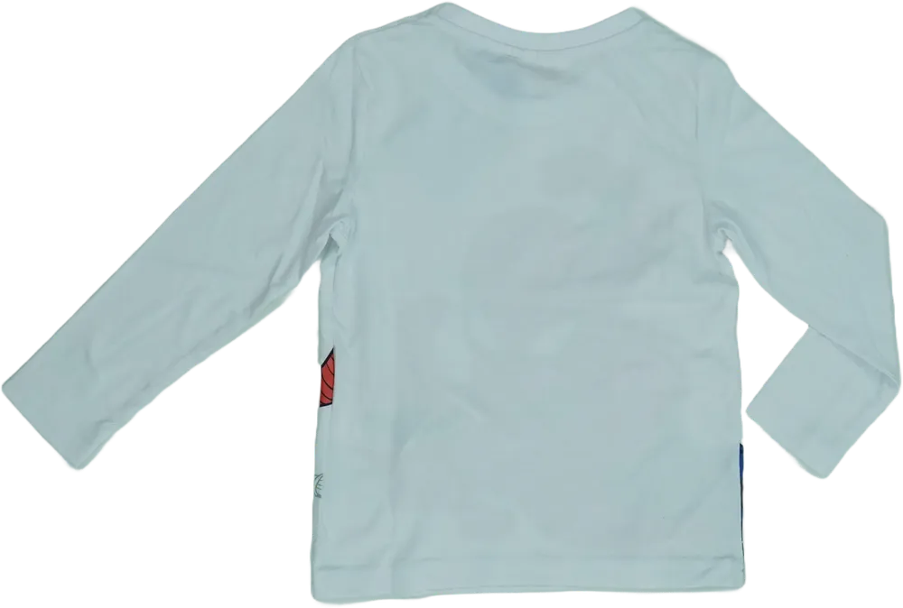 Fehér Spiderman Hosszú ujjú felső EU 110 / UK 5 év / US 5 év/XS