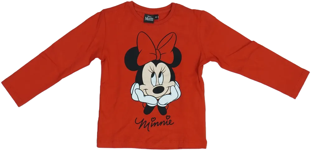 Piros Disney Hosszú ujjú felső EU 104 / UK 4 év / US 4T/XS