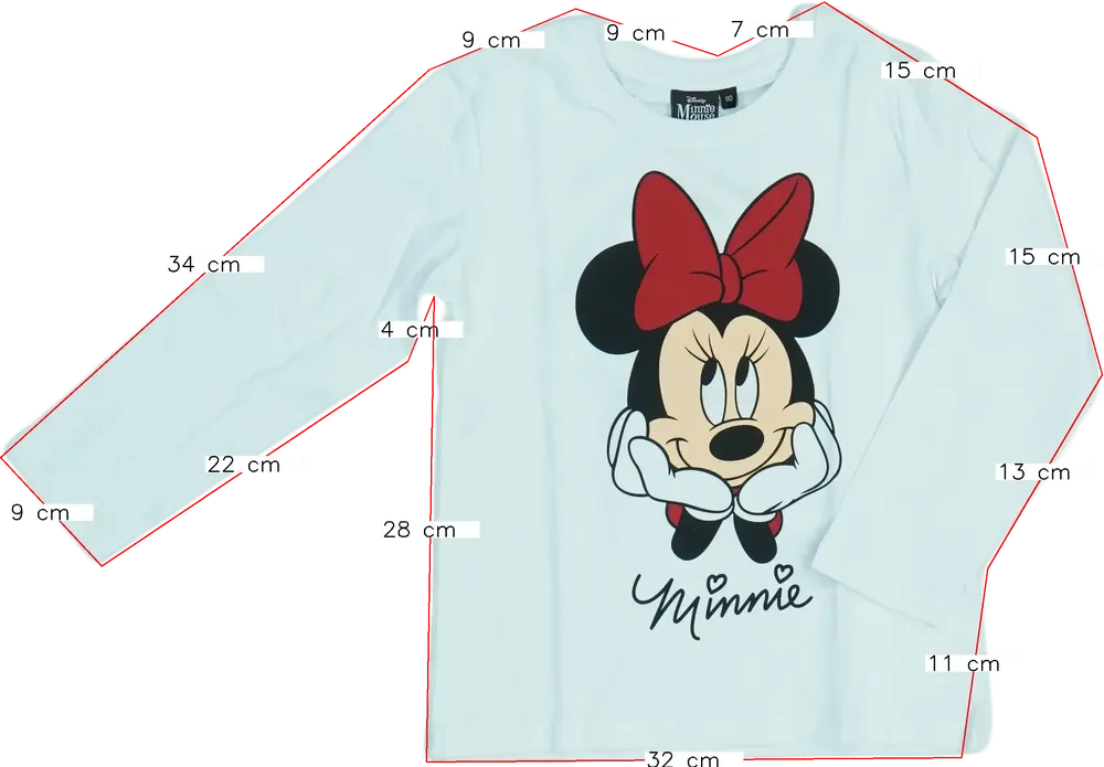 Fehér Disney Hosszú ujjú felső EU 110 / UK 5 év / US 5 év/XS