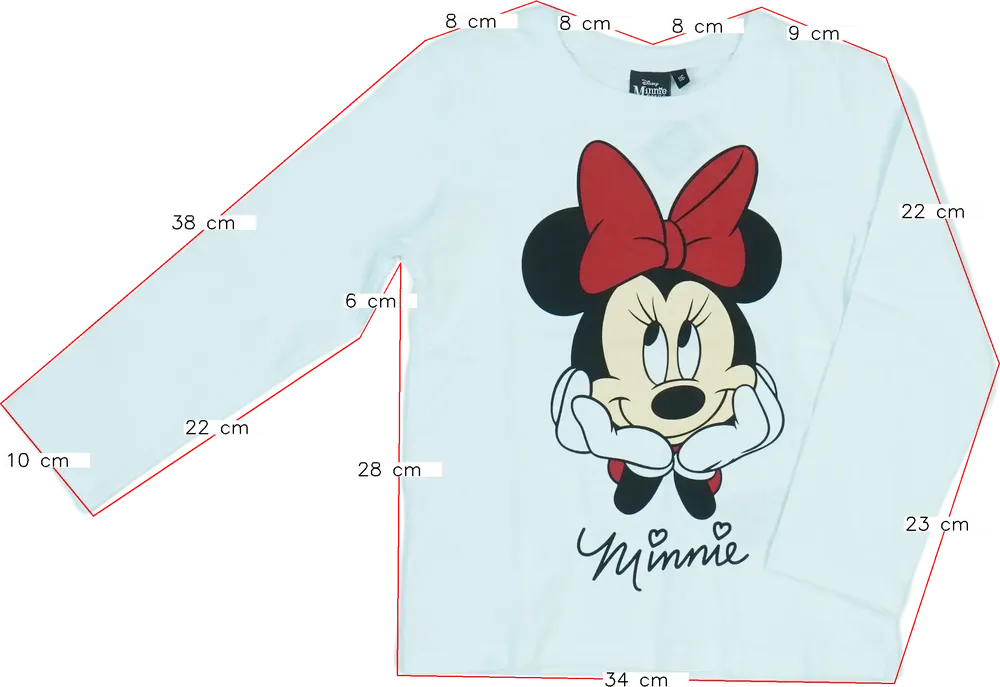Fehér Disney Hosszú ujjú felső EU 116 / UK 6 év / US 6 év/S