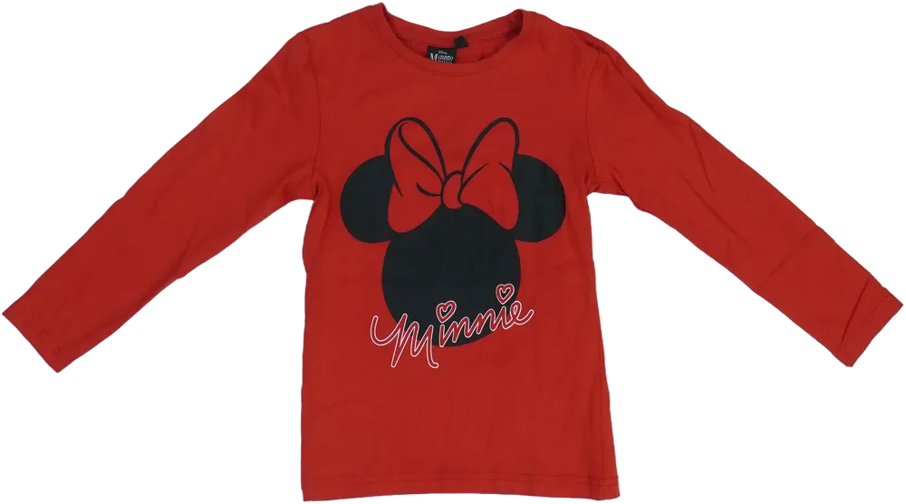 Piros Disney Hosszú ujjú felső EU 116 / UK 6 év / US 6 év/S