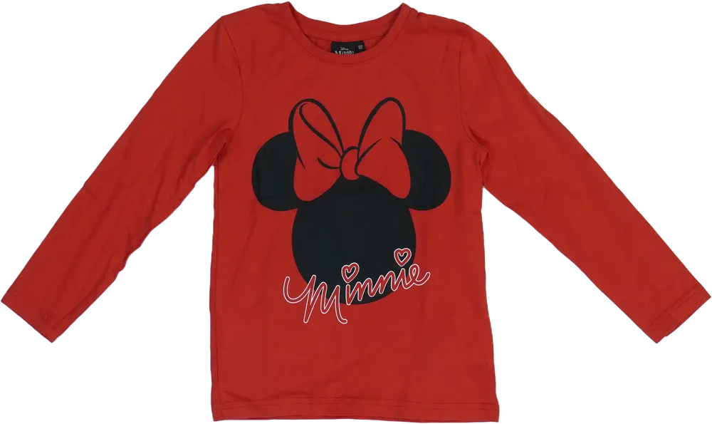 Piros Disney Hosszú ujjú felső EU 122 / UK 7 év / US 7 év/M