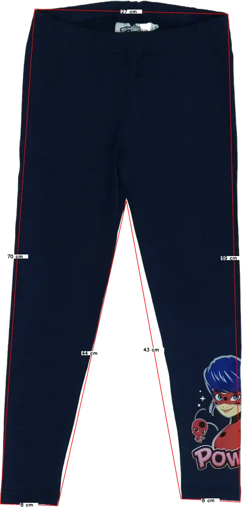 Kék Miraculous Ladybug Leggings EU 116 / UK 6 év / US 6 év/S
