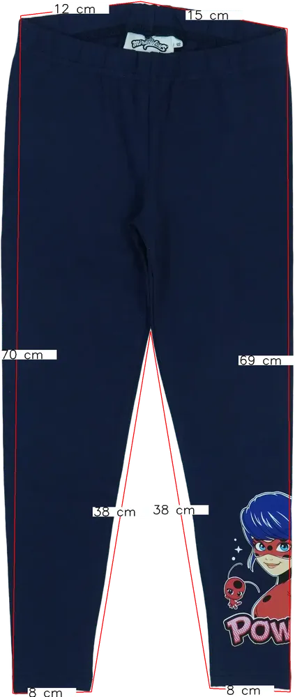 Kék Miraculous Ladybug Leggings EU 122 / UK 7 év / US 7 év/M