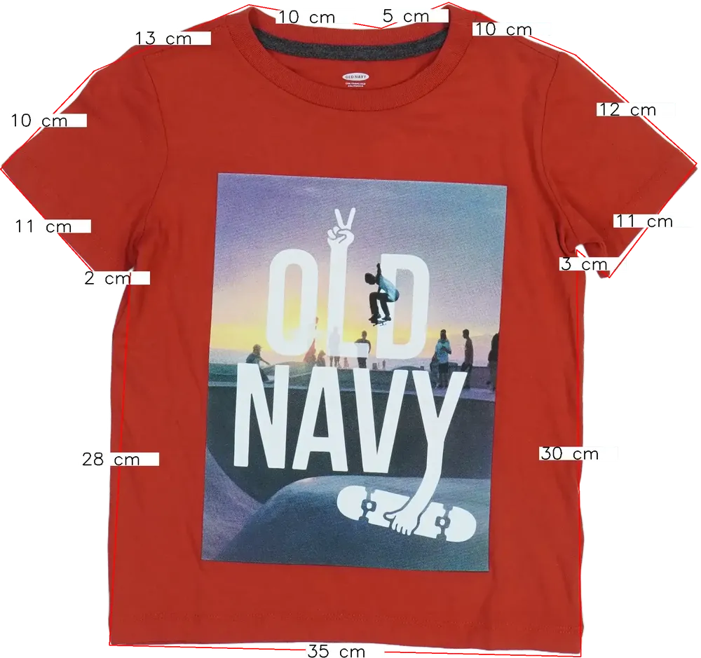 Piros Old Navy Póló EU 110 / UK 5 év / US 5 év/XS