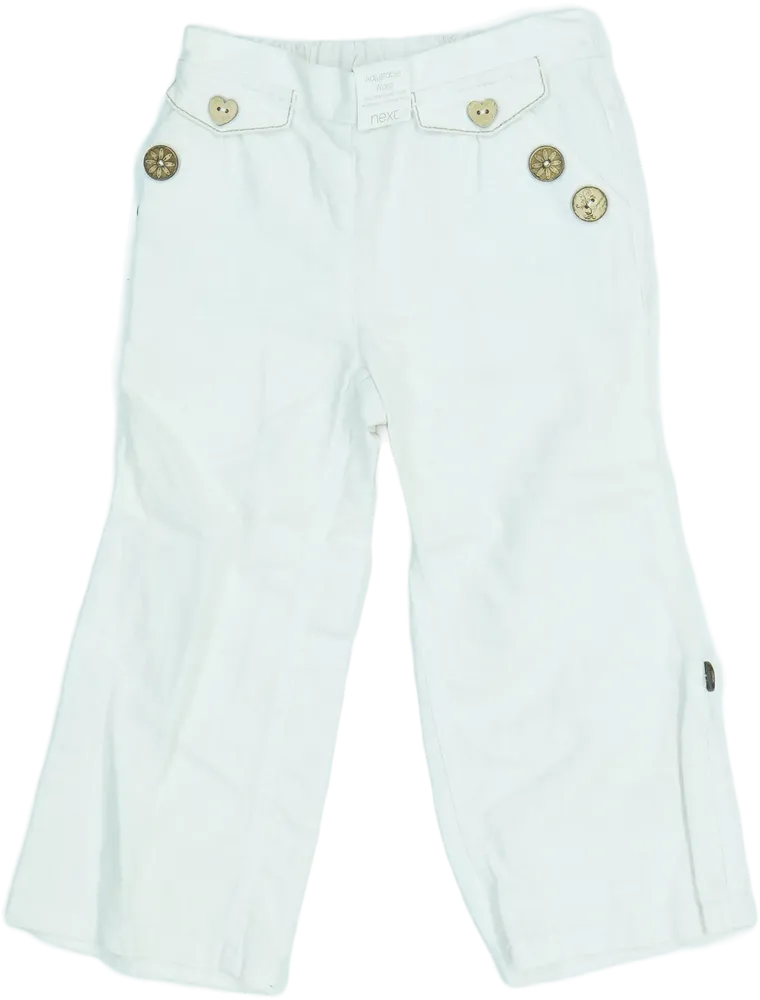 Fehér Next Hosszúnadrág EU 98 / UK 3 év / US 3T