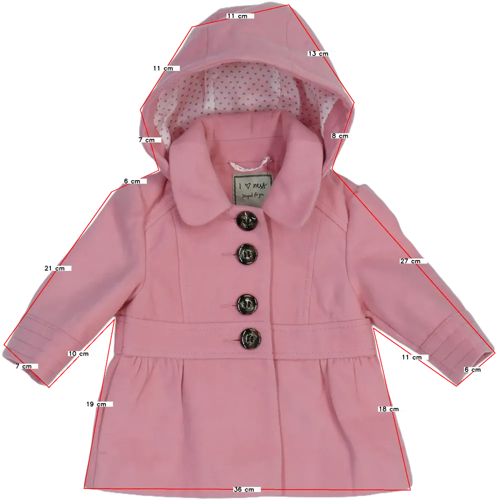 Rózsaszín Next Átmeneti kabát EU 68 / UK 3-6 hónap / US 3-6 hónap