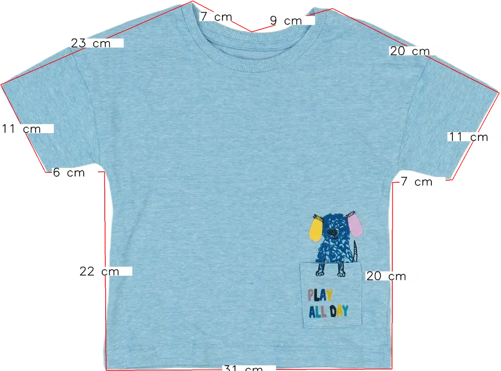 Kék Little Kids Póló EU 86 / UK 12-18 hónap / US 18 hónap