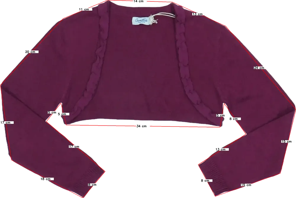 Bordó Overkids Bolero EU 116 / UK 6 év / US 6 év/S