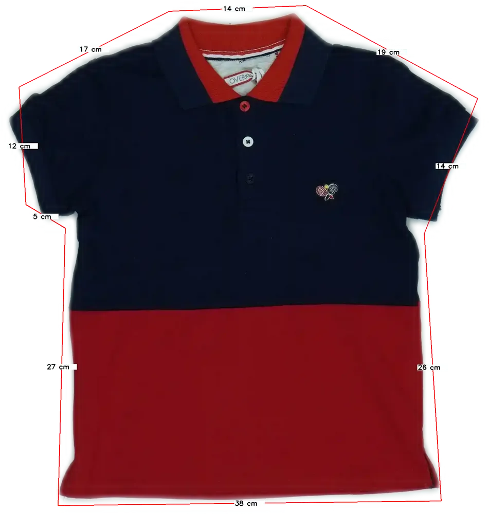 Kék Overkids Galléros póló EU 110 / UK 5 év / US 5 év/XS