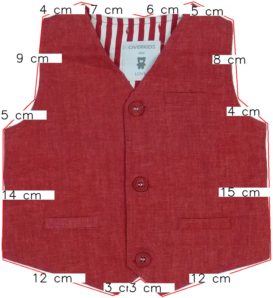 Piros Overkids Mellény EU 74 / UK 6-9 hónap / US 6-9 hónap