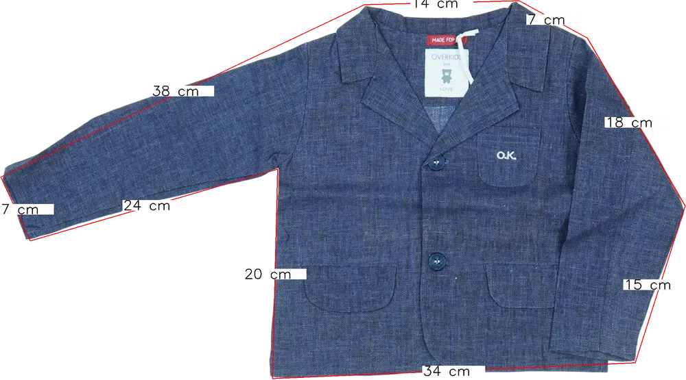 Kék Overkids Blézer és Zakó EU 80 / UK 9-12 hónap / US 12 hónap