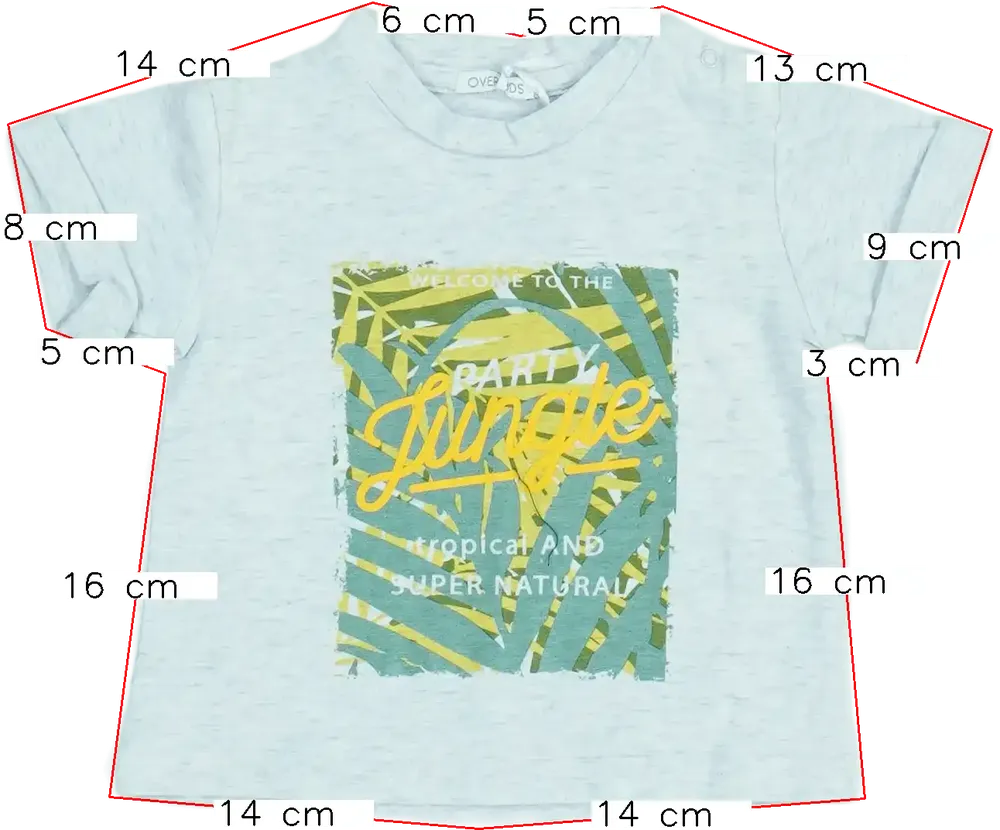 Szürke Overkids Póló EU 68 / UK 3-6 hónap / US 3-6 hónap