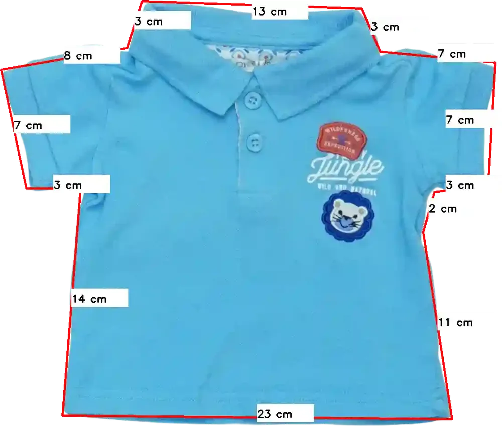 Kék Overkids Galléros póló EU 62 / UK 0-3 hónap / US 0-3 hónap