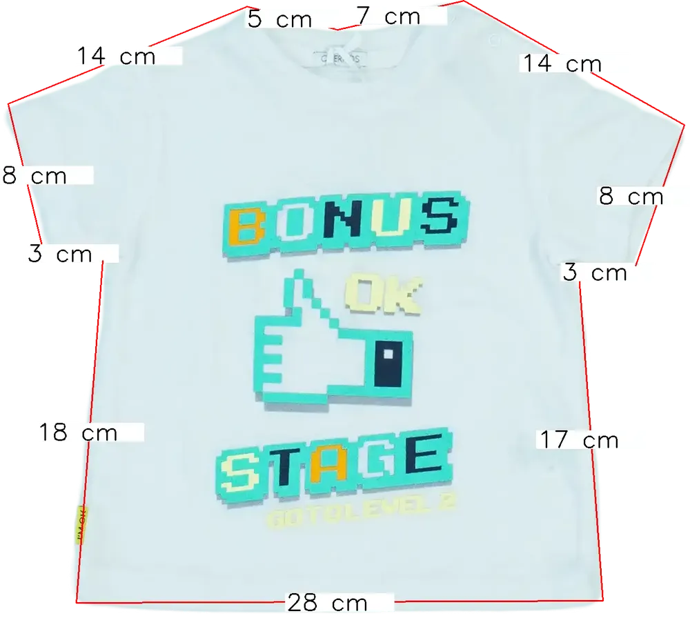 Fehér Overkids Póló EU 74 / UK 6-9 hónap / US 6-9 hónap