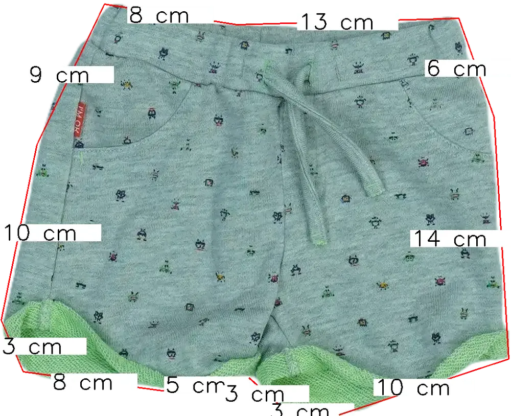 Szürke Overkids Rövidnadrág EU 68 / UK 3-6 hónap / US 3-6 hónap