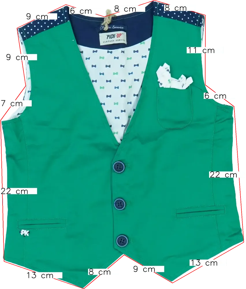 Zöld Pick Up TM Mellény EU 110 / UK 5 év / US 5 év/XS