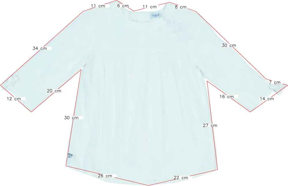 Fehér Overkids Blúz EU 122 / UK 7 év / US 7 év/M