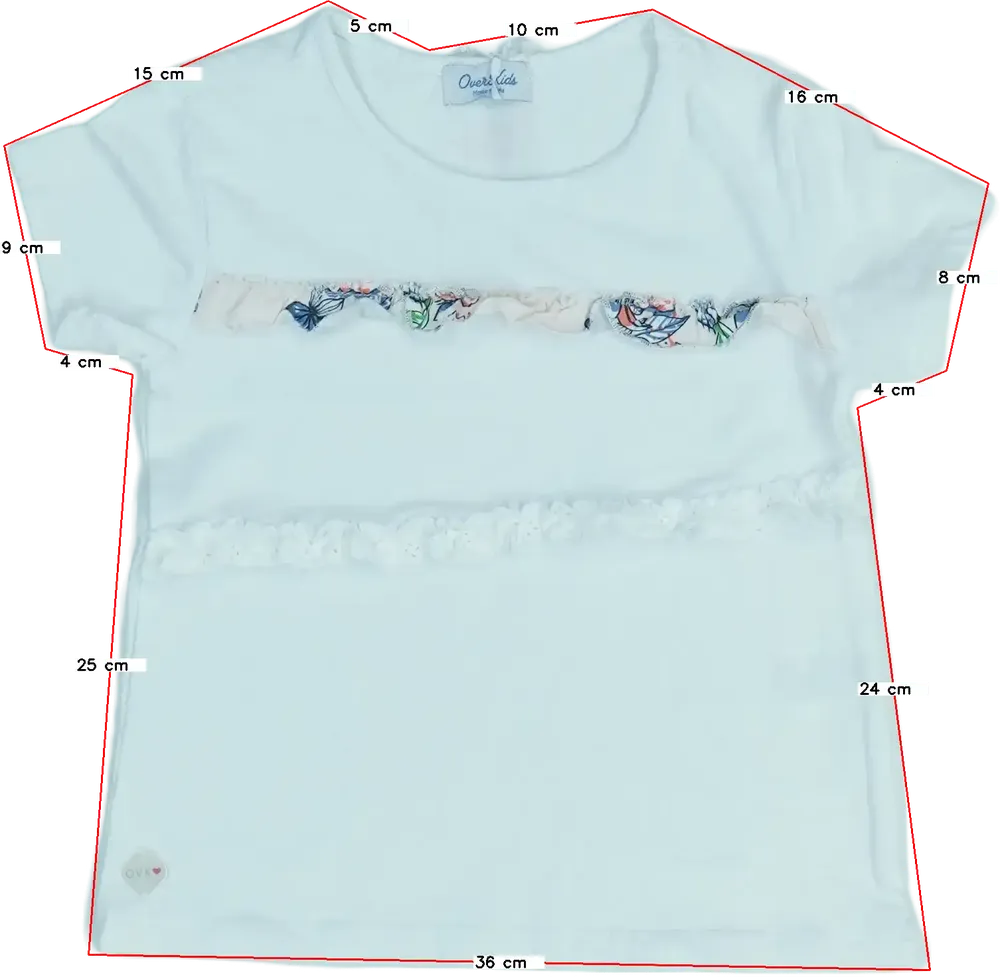 Fehér Overkids Póló EU 104 / UK 4 év / US 4T/XS