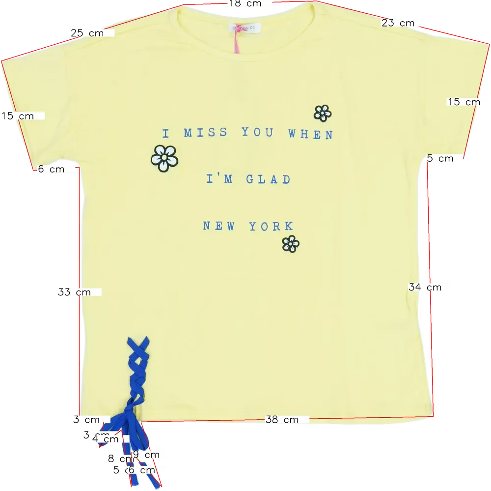 Sárga Overkids Póló EU 152 / UK 12 év / US 12 év/L