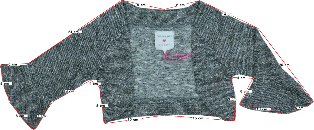 Szürke Overkids Bolero EU 98 / UK 3 év / US 3T