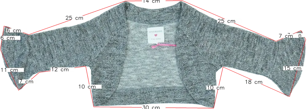 Szürke Overkids Bolero EU 104 / UK 4 év / US 4T/XS