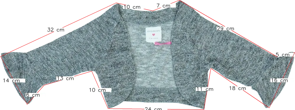 Szürke Overkids Bolero EU 110 / UK 5 év / US 5 év/XS