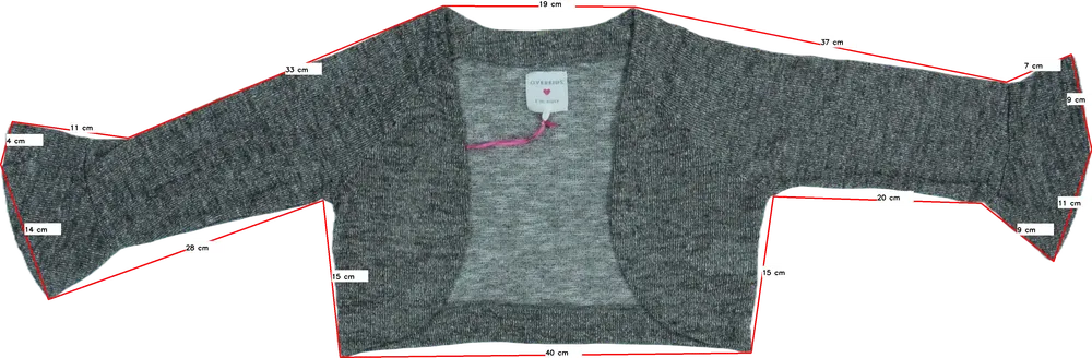 Szürke Overkids Bolero EU 104 / UK 4 év / US 4T/XS