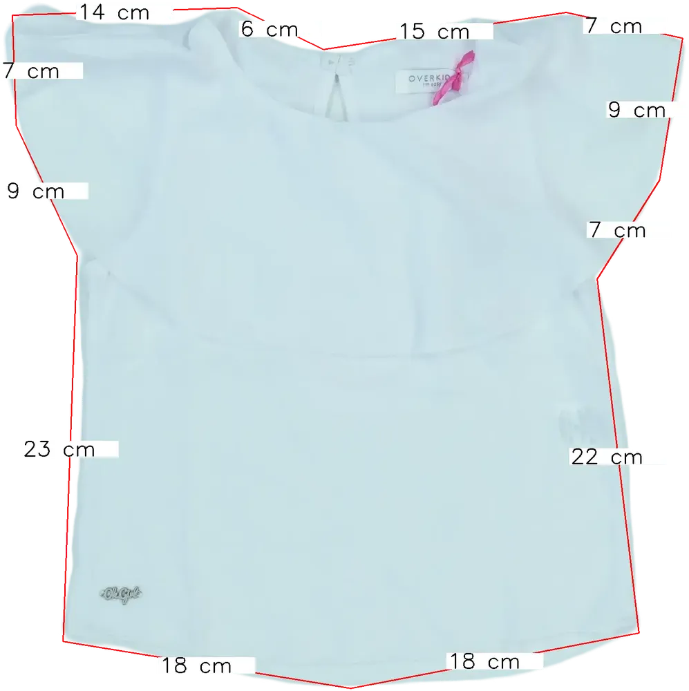 Fehér Overkids Blúz EU 110 / UK 5 év / US 5 év/XS