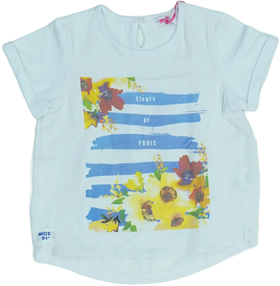 Fehér Overkids Póló EU 104 / UK 4 év / US 4T/XS