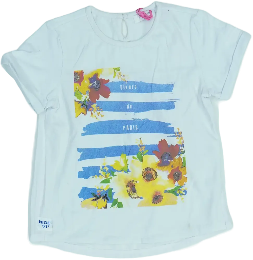 Fehér Overkids Póló EU 110 / UK 5 év / US 5 év/XS