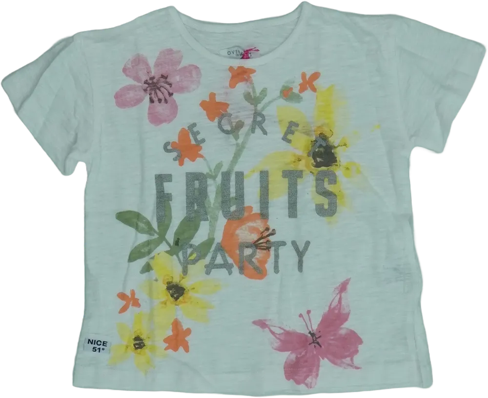 Fehér Overkids Póló EU 116 / UK 6 év / US 6 év/S