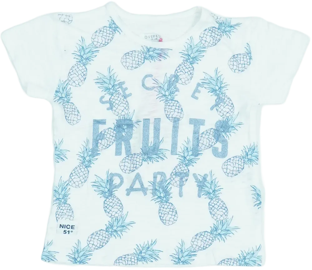 Fehér Overkids Póló EU 92 / UK 2 év / US 2T