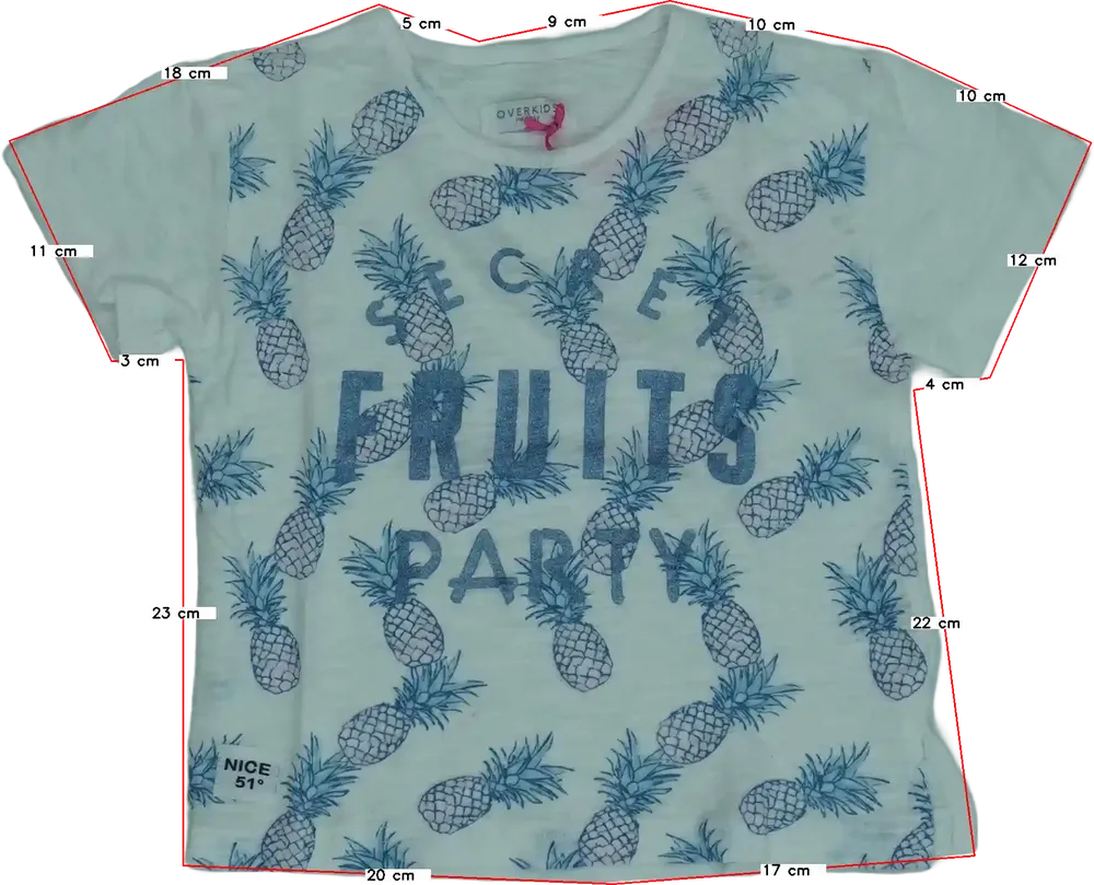 Fehér Overkids Póló EU 110 / UK 5 év / US 5 év/XS