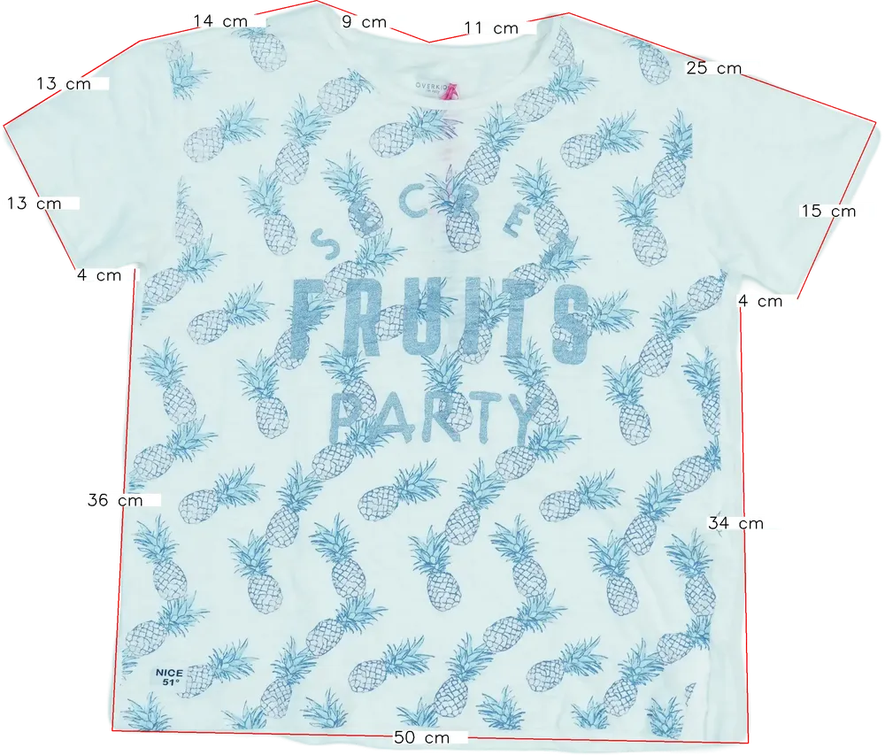 Fehér Overkids Póló EU 92 / UK 2 év / US 2T