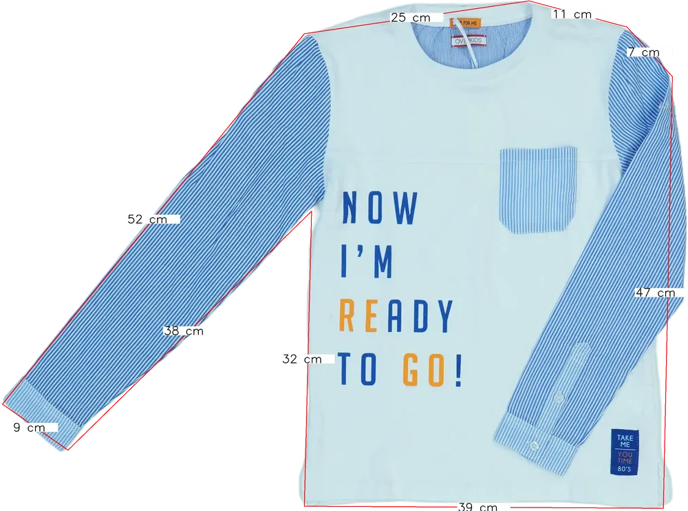 Többszínű Overkids Hosszú ujjú felső EU 152 / UK 12 év / US 12 év/L