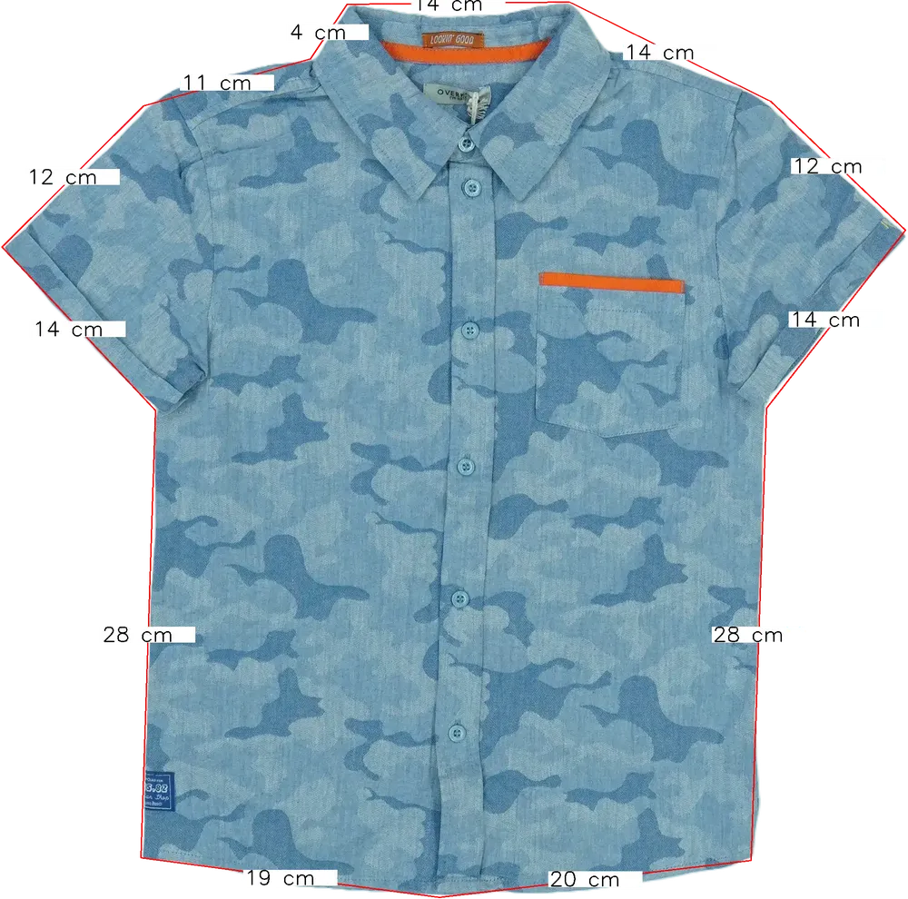 Terepszínű Overkids Ing EU 122 / UK 7 év / US 7 év/M