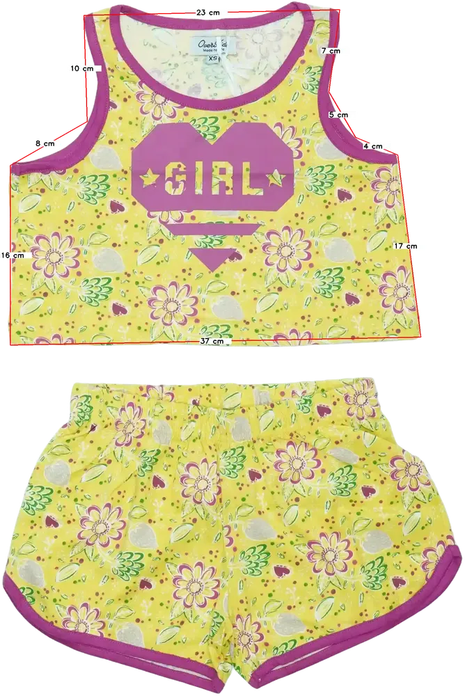 Yellow Overkids 2-piece set - Top &amp; Bottom EU 122 / UK 7 years / US 7 years/M