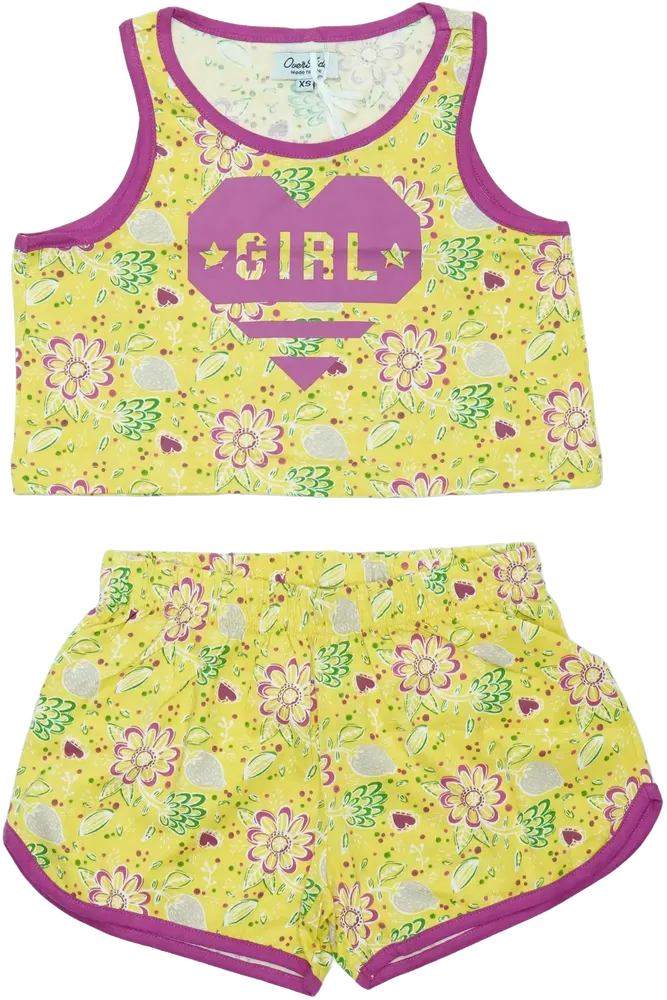 Yellow Overkids 2-piece set - Top &amp; Bottom EU 122 / UK 7 years / US 7 years/M