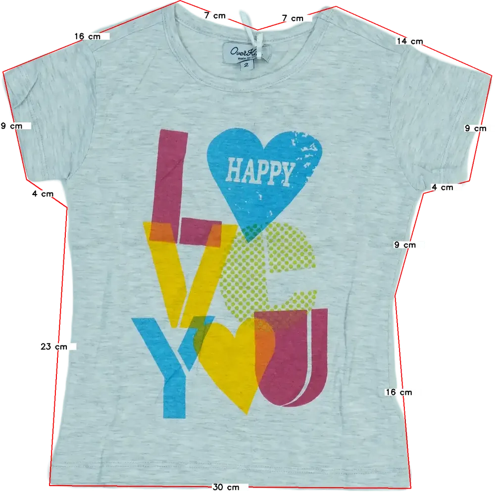 Szürke Overkids Póló EU 92 / UK 2 év / US 2T