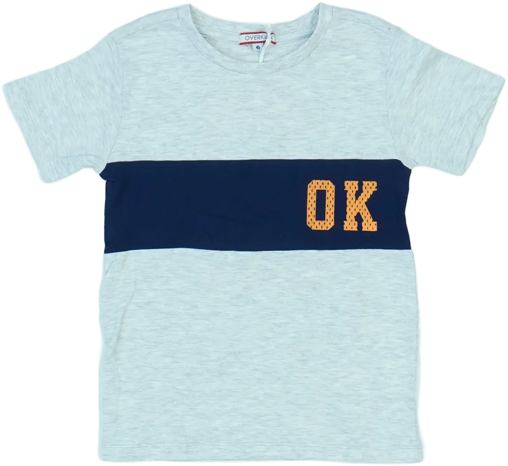 Szürke Overkids Póló EU 116 / UK 6 év / US 6 év/S