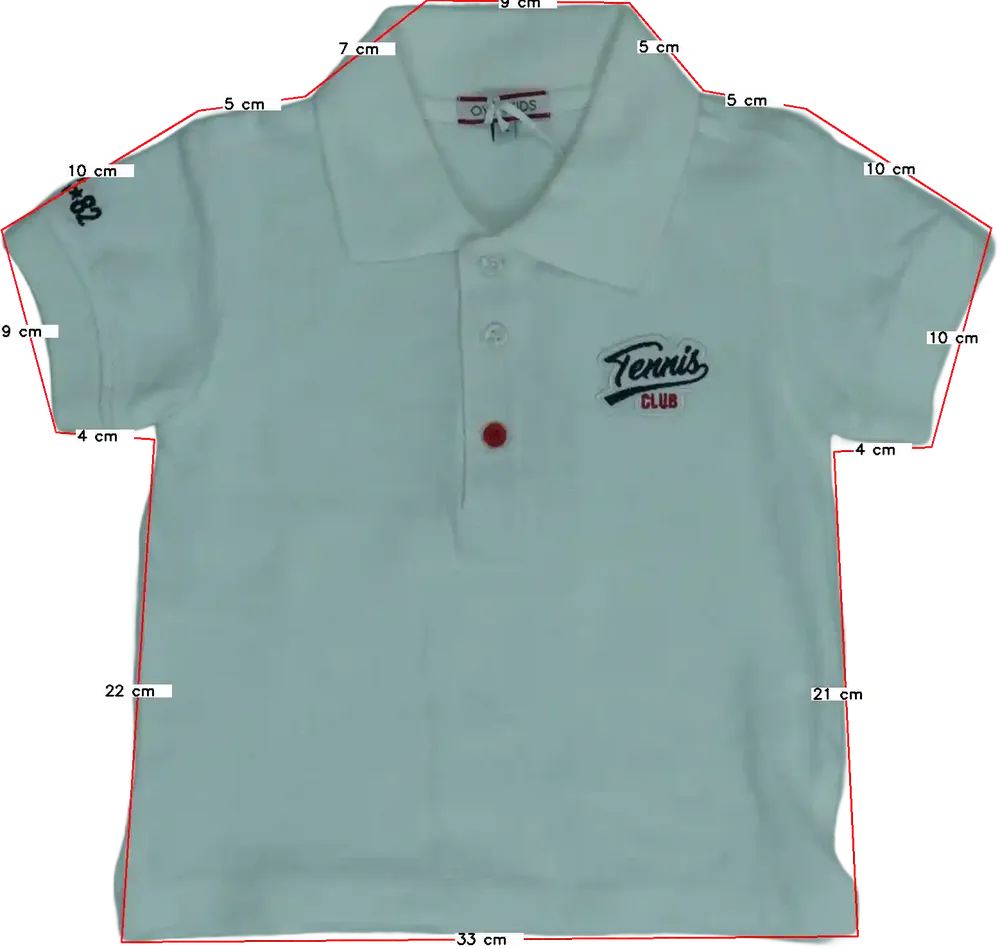 Fehér Overkids Galléros póló EU 92 / UK 2 év / US 2T