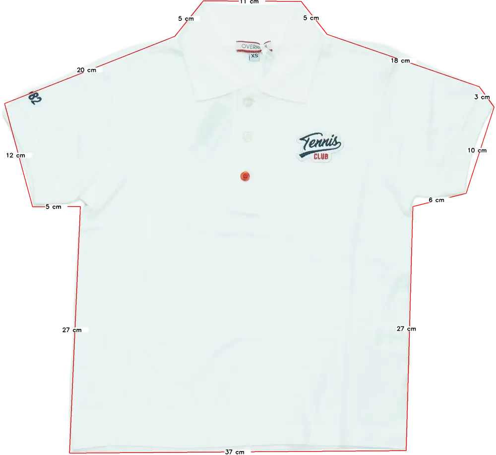 Fehér Overkids Galléros póló EU 110 / UK 5 év / US 5 év/XS